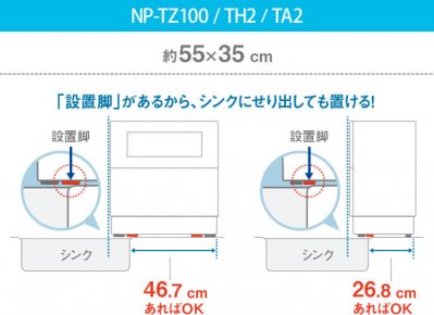 食洗機設置に必要な面積