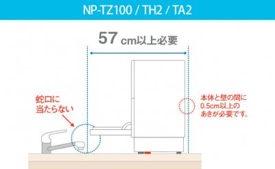 食洗機と対象物との距離