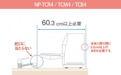 食洗機と対象物との距離