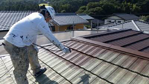 吹き付け塗装の様子3