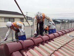 モニエル瓦の屋根塗装