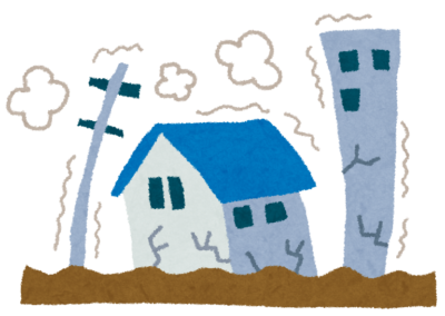 地震の様子（イラスト）
