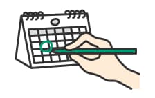 建物診断の日程調整のイメージ